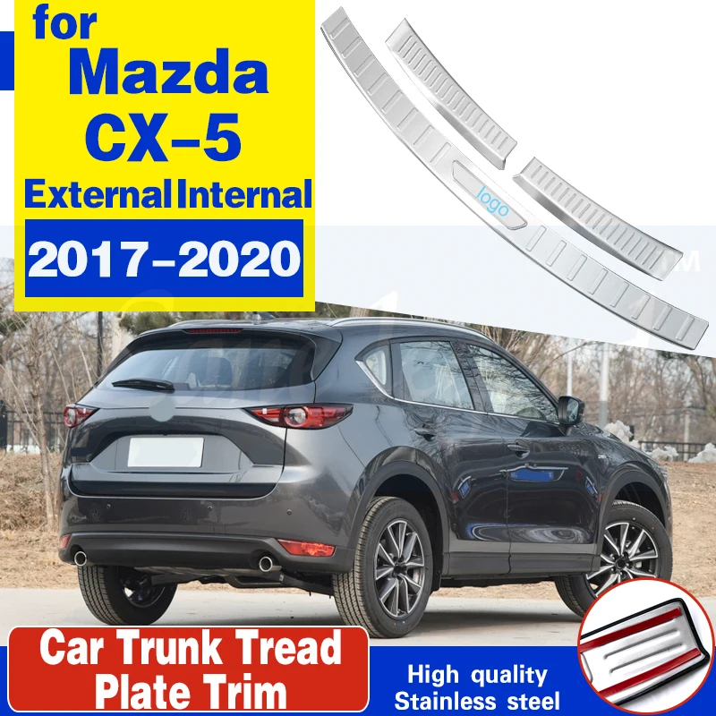 For Mazda CX-5 CX5 2017 2018 2019 2020 2nd generation Rear Bumper Protector Sill Scuff Plate/Door Sill Door Sill Car styling