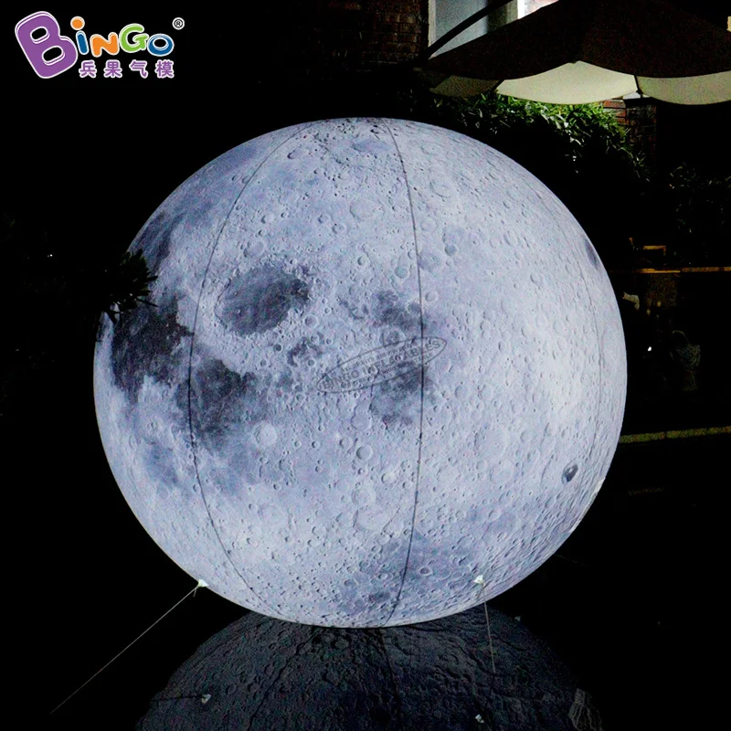 Free shipping inflatable Moon with lighting for decoration / Sealed inflatable ground Moon balloons - toys