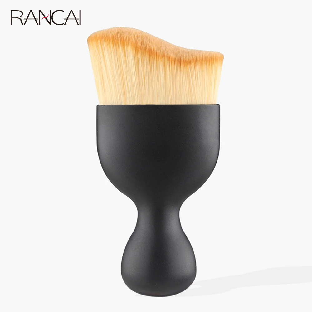 1pcs Makeup Brush Curved Foundation Contour Cosmetic Angled Blush Blending Brush With Cover Makeup Tool Accessories