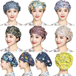 Chapeaux bouffants en coton pour femmes, casquettes Scrdecentraps imprimées, bandeau anti-transpiration réglable, chapeaux d'allaitement, animalerie, salon de beauté, vêtements de travail de salon de beauté