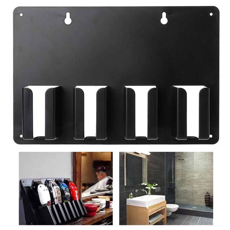 Wall-mounted Barber Hair Clipper Storage Rack Wall Hanger Holder Stand Salon Tool Accessories #11