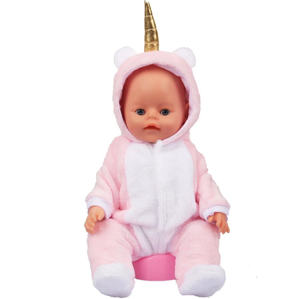 เสื้อผ้าตุ๊กตา43ซม.Smile ยูนิคอร์นกับปีกชุดตุ๊กตาเสื้อผ้าตุ๊กตาอเมริกันชุด Rompers Baby New Born ตุ๊กตา Reborn เสื้อผ้า
