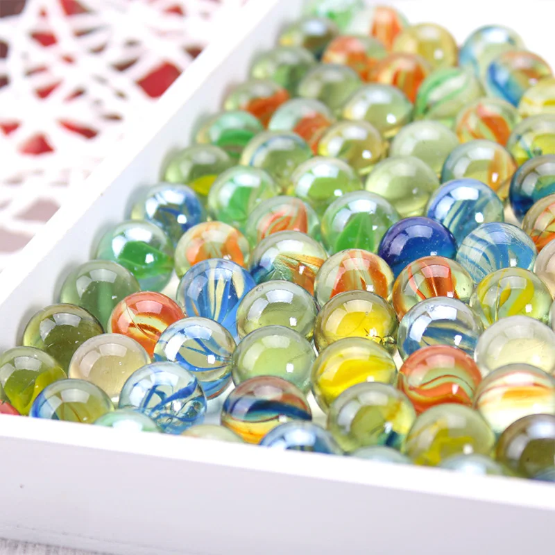 10/20PCS 14mm Colorful Glass Marbles Kids Marble Balls Run Game Solitaire Toy Accs Vase Filler&Fish Tank Home Decor Canicas