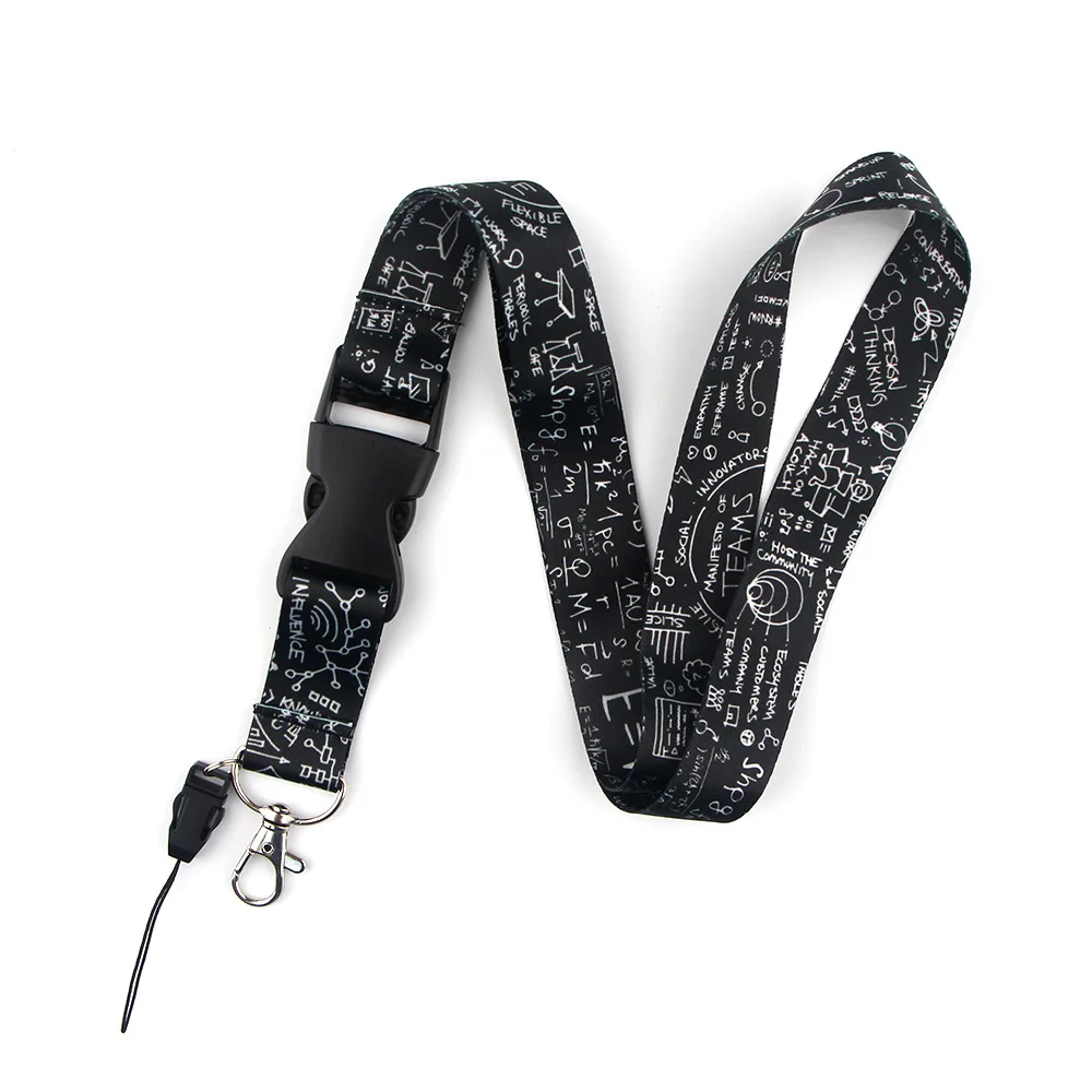 Ransitute R853 Mathematical Equations Key Chain Lanyard Gifts For Child Students Friends Phone USB Badge Holder Necklace