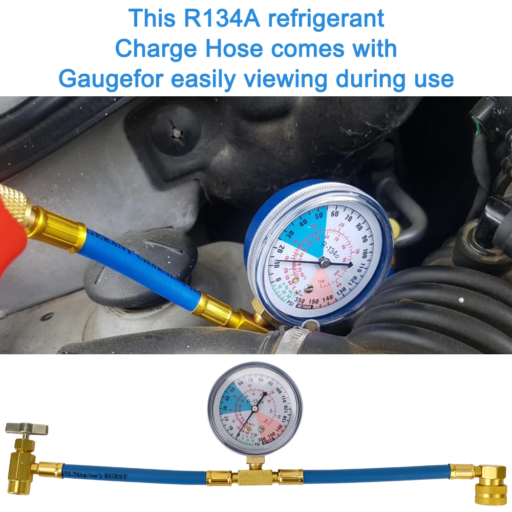 R134a Refrigerante Open Valve Charging Pipe Freon r134a Air Conditioning Recharge Hose Car Air Conditioner Tools