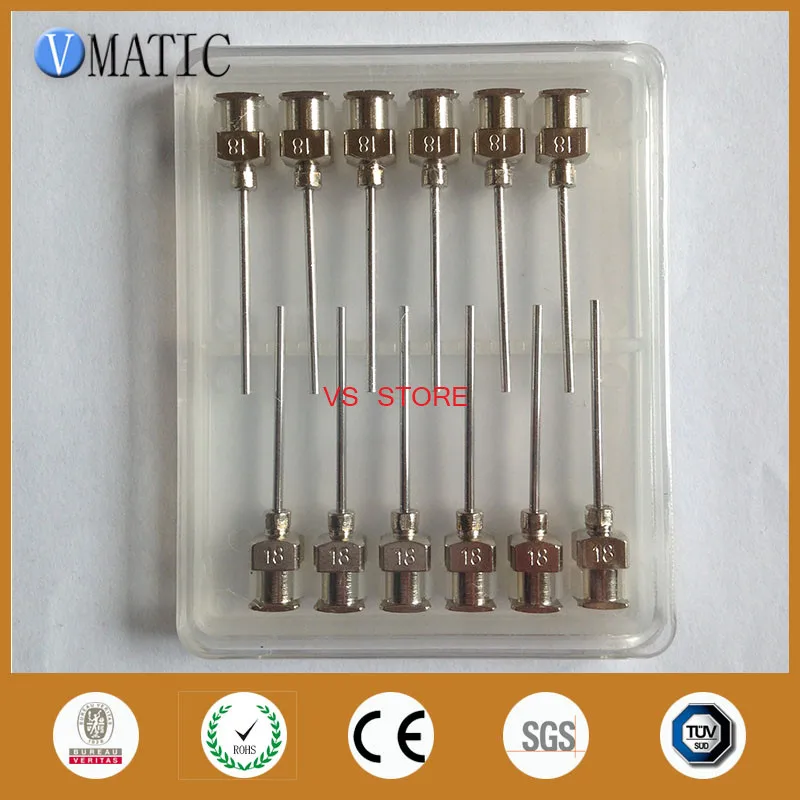 

Free Shipping 12Pcs 1 Inch Tip Length 18G Blunt Stainless Steel Dispensing Syringe Needle 1''