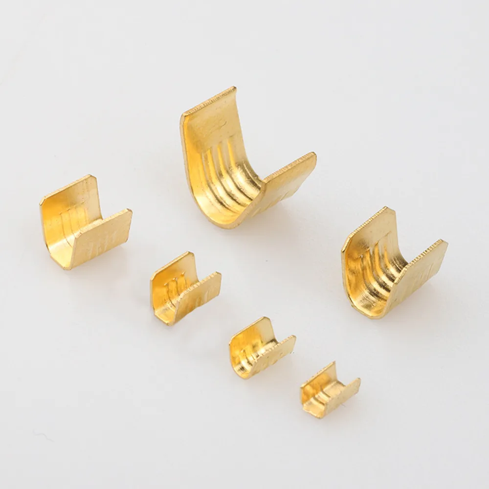100pcs/lot  U-Shaped Crimping Terminal H62 Brass Wire Buckle Poly Wire Nose Wire Connector 454TABC 0.2-10mm2