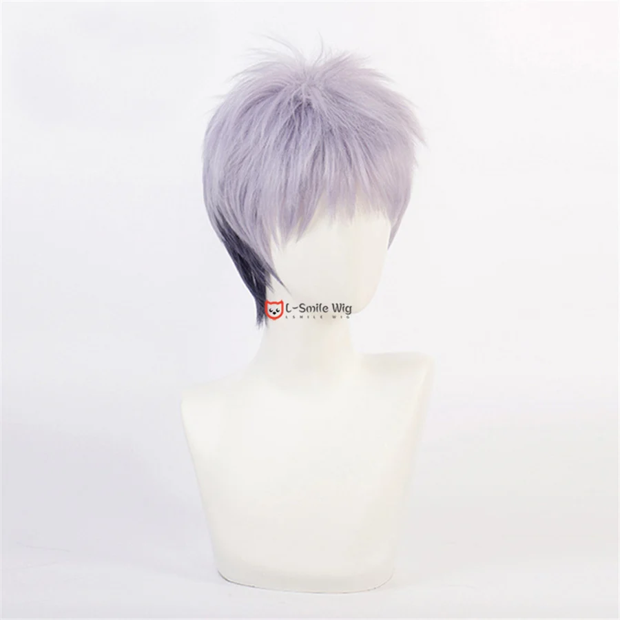 Cos Takashi Mitsuya peluca corta con pendiente disfraz de Cosplay, cabello sintético resistente al calor, pelucas para hombres y mujeres, gorro de peluca