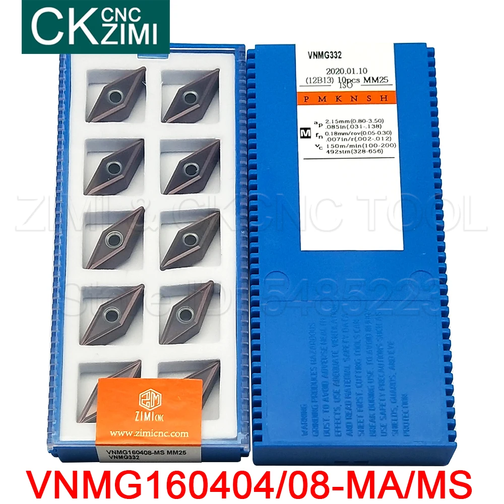 10 Chiếc VNMG160404-MA/MS VNMG160408-MA/MS Chất Lượng Cao Bên Ngoài Dụng Cụ Cắt CNC Vnmg160404 Vnmg16040408 Indexable Dụng Cụ