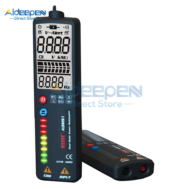 3 Trong 1 Vạn Năng Kỹ Thuật Số Bút Thử Điện Thông Minh ADMS1CL DC Vôn Kế AC + EBTN LCD Điện Áp Chỉ Thị Báo Tua Vít + Thể dây Test