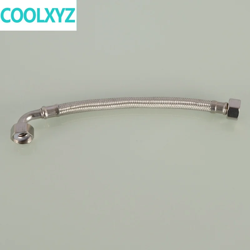 Unilateral articulated elbow 304 stainless steel braided hose water heater toilet angle valve faucet hot cold water inlet pipe