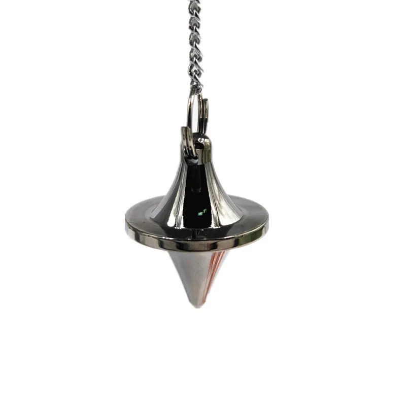 Collar de adivinación de péndulo de Metal de latón, colgante de bala Hexagonal, joyería Reiki para hombres y mujeres
