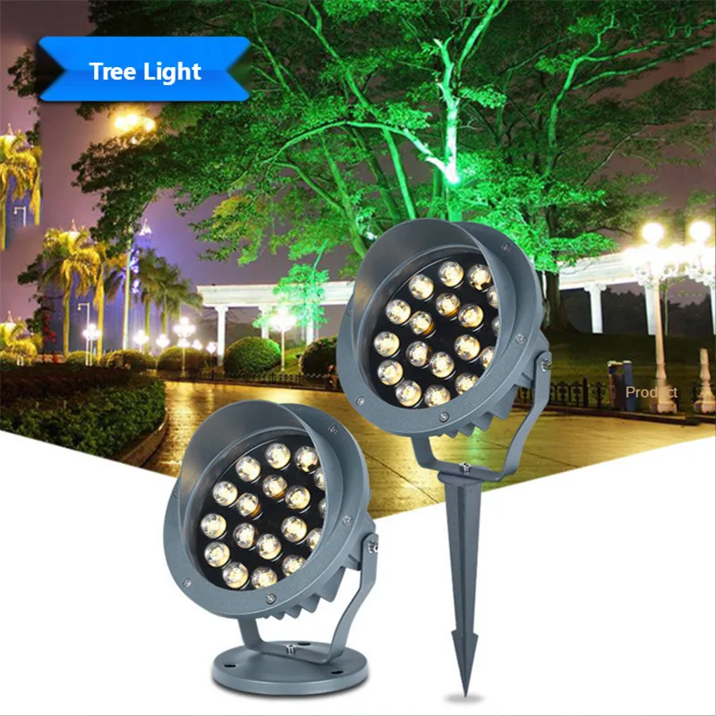 

9w 12w 15w Garden Tree Spotlight Lawn Rgb Waterproof Landscape Tree LED Landscape Lighting Flood Lights Spike Gazebo Yard Lamp