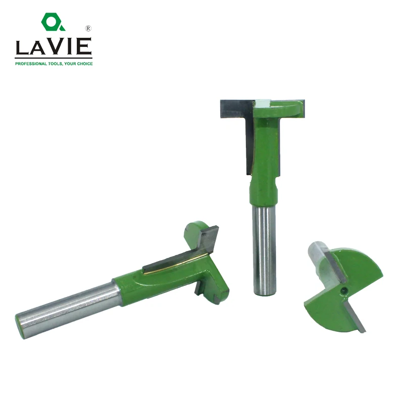 LAVIE 4PCS Set 8mm Shank T-Slot Router Bit Straight Edge Slotting Milling Cutter Cutting for Wood Woodworking Handle MC02089