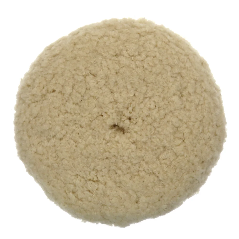 7 Zoll Polierpad aus 100 % Wolle, doppelseitig, 180 mm, Klettverschluss zum Verbundschneiden und Polieren von Auto-Marine-LKWs, Autoreparaturwerkzeugen – Detail 1