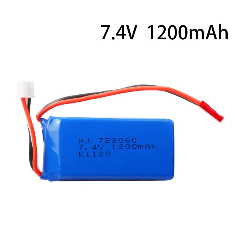 Baterai Lipo 7.4V 1200MAh untuk V262 V333 V353B V666 Q212 X6 H16 Suku Cadang RC Quadrocopter 723060 2S 7.4 Baterai Lipo