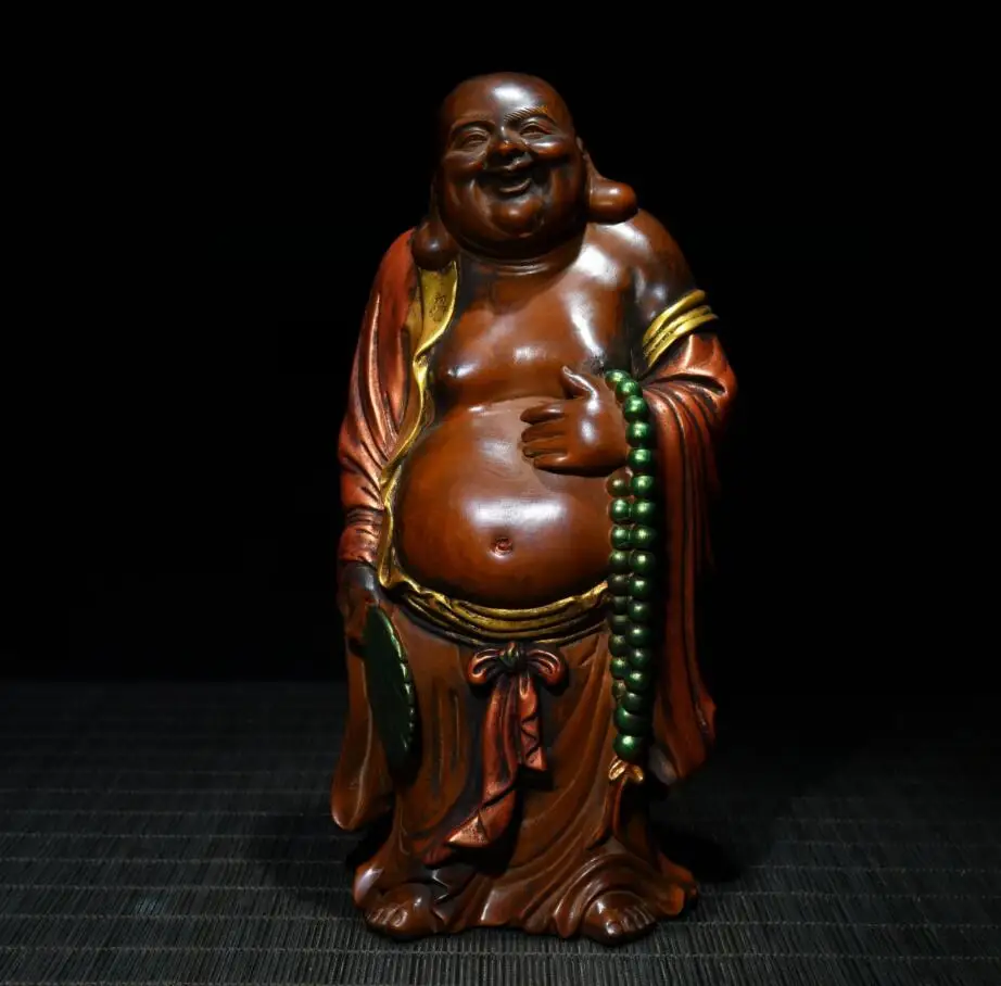 Archaize seiko Hand-carved boxwood maitreya Buddha consecrate Buddha decoration crafts statue