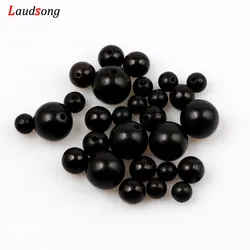 High Quality Black Natural Sandalwood Wood Beads 6-12mm Round Loose Beads For Jewelry Making DIY Bracelet Beaded Accessories