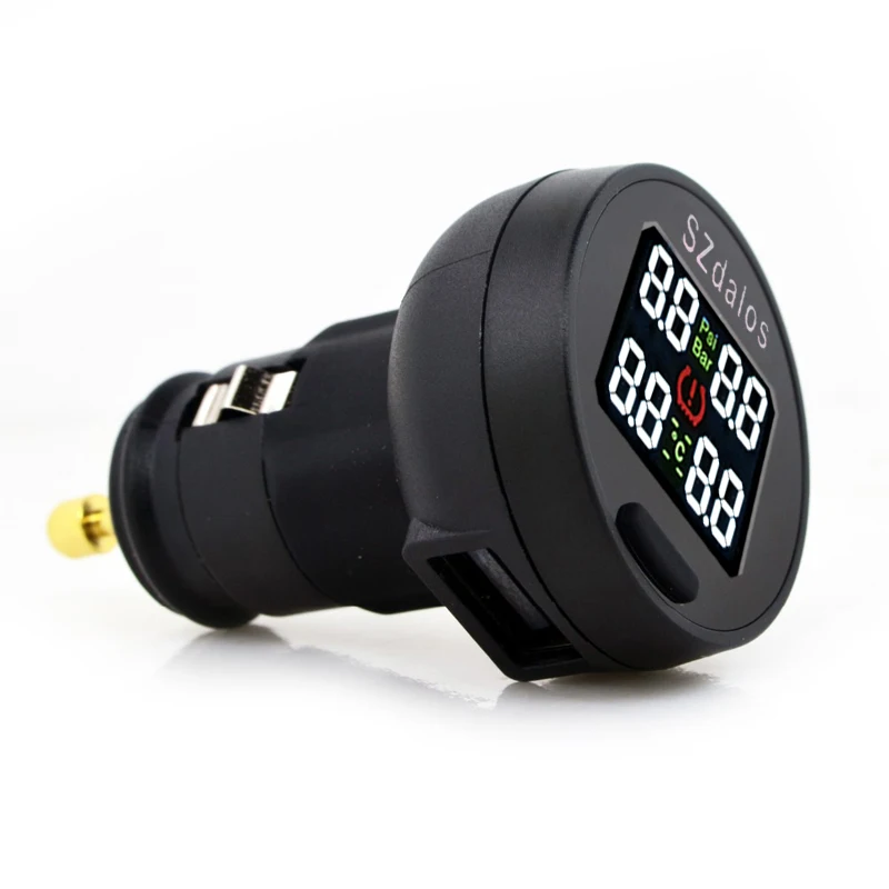 Newest szdalos TP200 Wireless tpms Tire Pressure Monitor System tmps with cigarette charger External Sensor