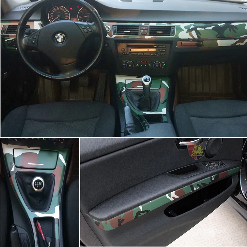 Car Accessories5D Carbon Fiber Molding Sticker  For BMW 3 Serie e90 2005-2012 4Door Interior Central Control Panel Decoratendle