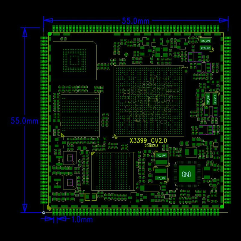 X3399 Core Board RK3399  6-Core  64 Bit  High Performance Platformfor AR VR Android 6.0 Ubuntu 16.04