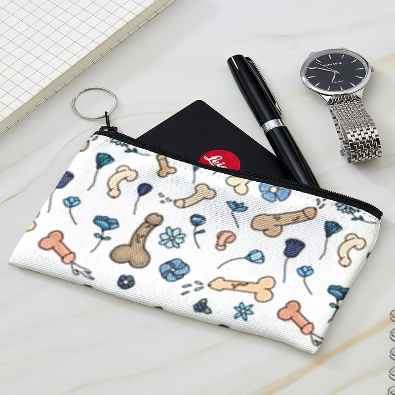 Women And Men Fashion Lovely Animal Coin Purse Lady Girls Wallet Lipstick Air Cushion Cosmetic brush Canvas Bag With A Zipper