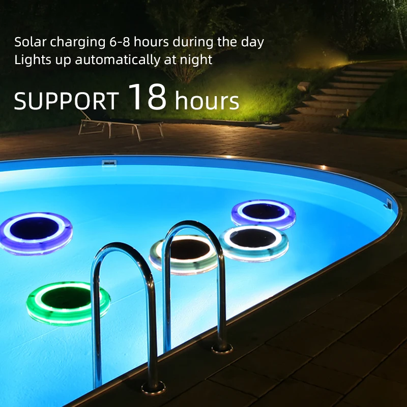 ACMESHINE Solar Swimming Pool Lights Waterproof Ip68 Colorful Leds Floating 1800mAh Landscape Swimming Solar Lamp Outdoor decor