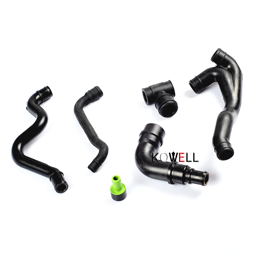 6Pcs Engine Crankcase Breather Hose Kit For VW Jetta Golf MK4 99-05 AWW AWP Kit 1.8T AWW AWP 06A 103 213 F,06A 103 21