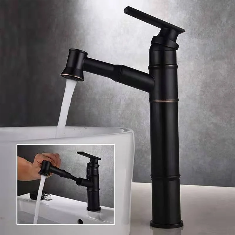 

Copper Retractable Faucet, Antique Pull Faucet, Pull Basin, Hot and Cold Water Bathroom Faucet