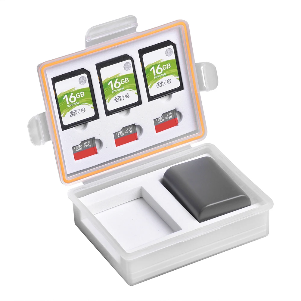 Pojemnik na baterie do aparatu pojemnik na karty pamięci SD TF do Sony NP-FW50 NP-FP50 Canon NB-2L Fuij NP-W126 Panasonic DMW-BMB9 baterie