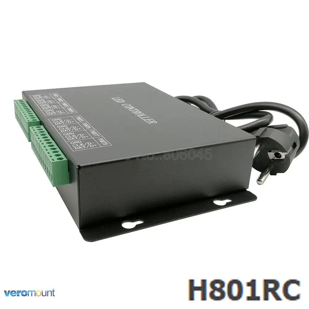 

H801RC 8 ports Slave LED Pixel Controller Work with Computer Network or Marster Controller (H803TV or H803TC) Drive 8192 Pixels