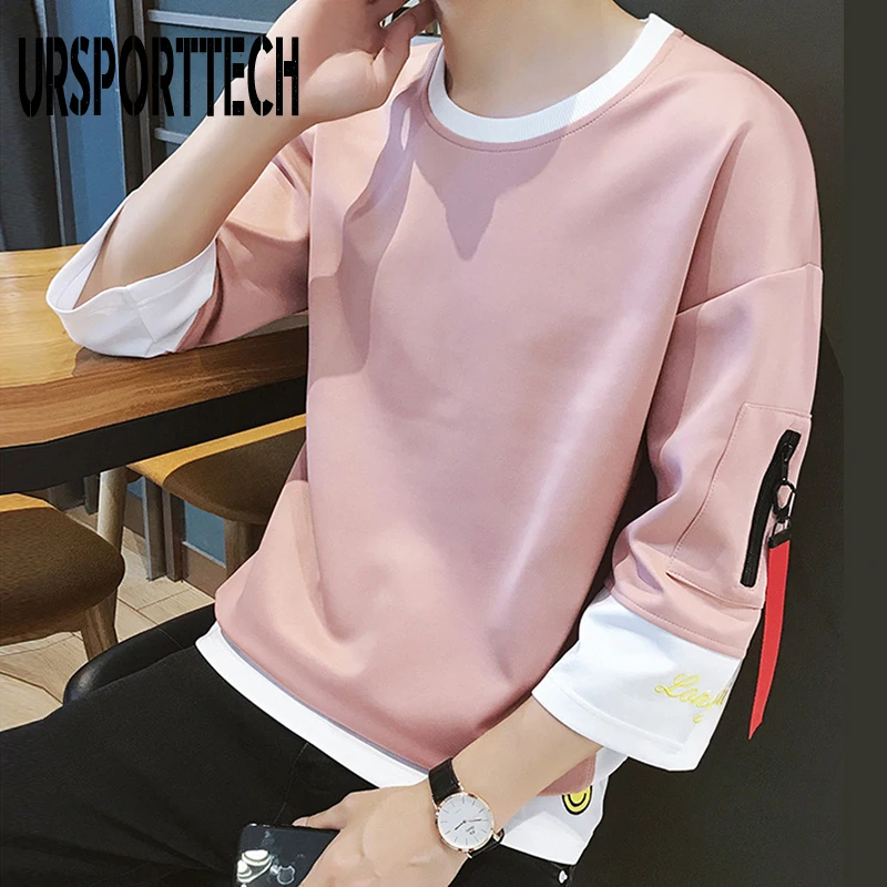 URSPORTTECH 2024 New Style Summer Men T-shirt Tops Harajuku Print Tshirt Dance Tee Shirt Clothes Casual O Neck Male Tees Tops
