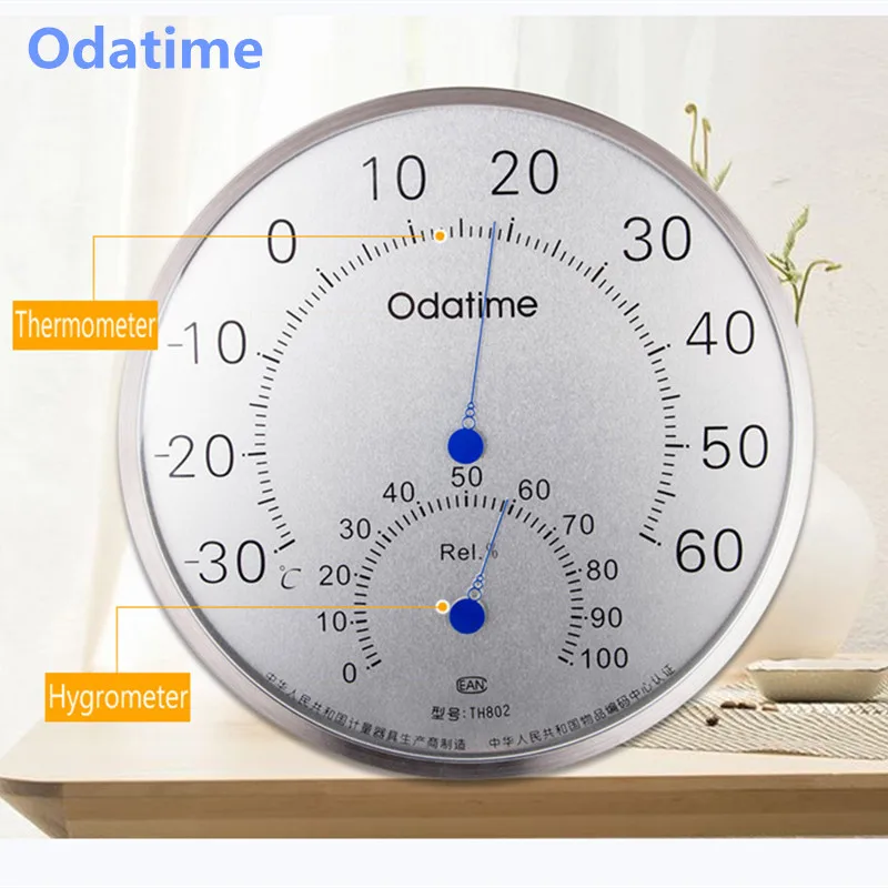 25CM Big Stainless Steel Sauna Room Thermometer Hygrometer Home Indoor Environment Warehouse Jumbo Display Thermo-hygrometer