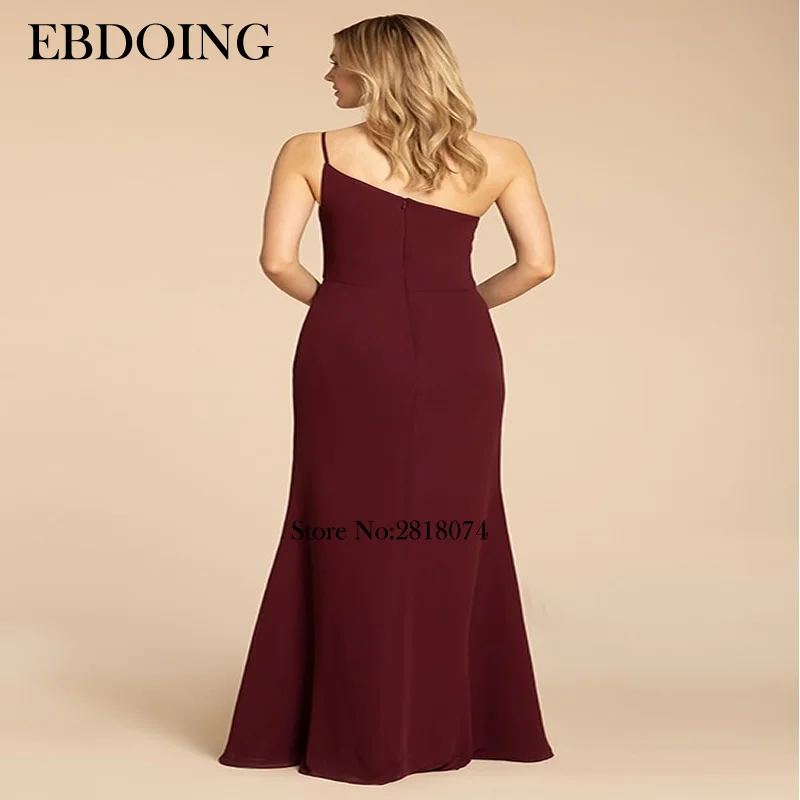 Newest Bridesmaid Dresses  A-line Robe De Soiree Floor-length Sleeveless One Shoulder Spaghetti Straps Wedding Party Gowns