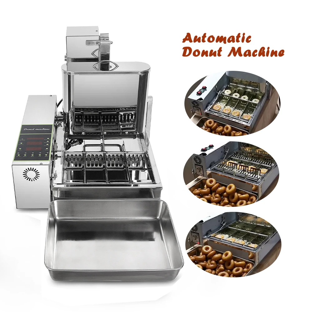 ITOP Automatic Mini Donut Machine 4 Rows Electric Frying Mini Doughnut Production Machine 6L Donut Maker