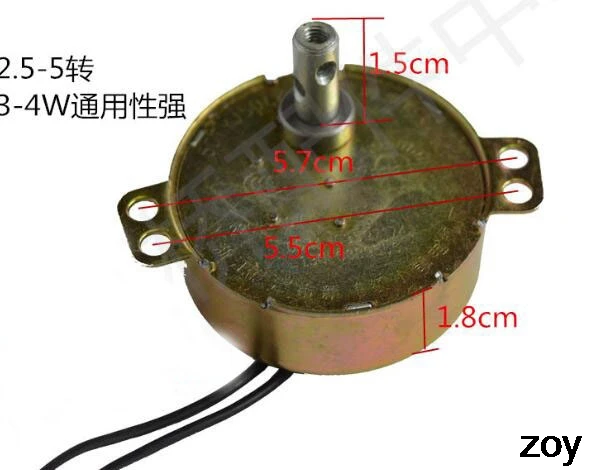 Synchronous Synchron Motor 3-4W 2.5-5RPM/MIN 50-60Hz CW for Gland Fan Motor