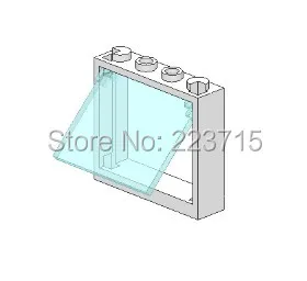 *Window 1x4x3 w. Glass* 10pcs DIY enlighten block brick part No.86210 Compatible With Other Assembles Particles