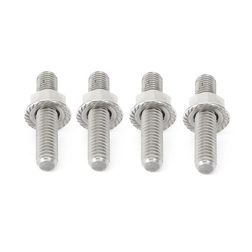 4 Pcs Porta di Scarico Studs & Tubo di Testa Noci Viti Sia-Le Estremità Vite-In Bulloni per Harley Big doppia con letti singoli 84-16 Sportster XL