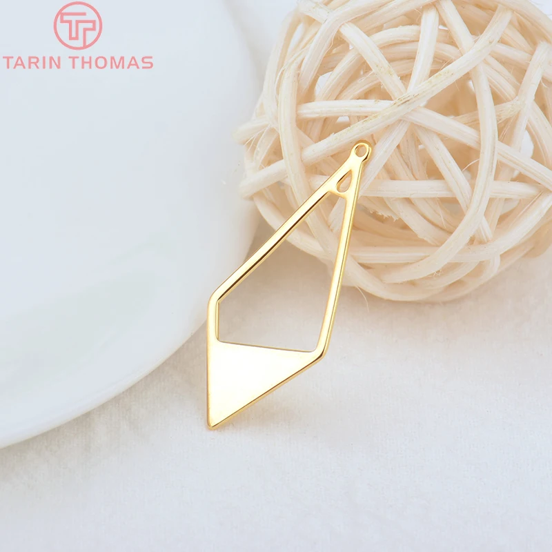 (1879)6PCS 28x57MM 24K Gold Farbe Messing Hohl Anhänger Charms Hohe Qualität Diy Schmuck Erkenntnisse Zubehör – Detail 7