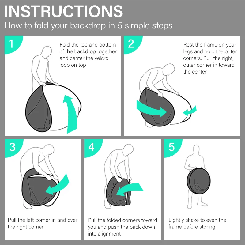 60ซม.สะท้อนแสง5ใน1รอบรูปร่างพับ Reflector สตูดิโอถ่ายภาพ Strobe หัว Monolight แผ่น Diffuer พร้อมกระเป๋า