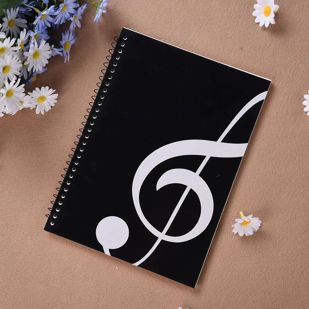 50 Pages Music Sheet Spiral Notebook Stave Staff Manuscript Paper Exercise Book Used for Music Composition Double-sided Writing