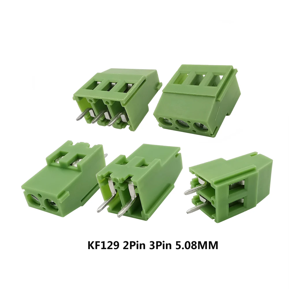 5PCS KF129 2Pin 3Pin 5.08MM Pitch PCB Terminal Blocks Connector Screw Type Pin Terminals PCB Adapter