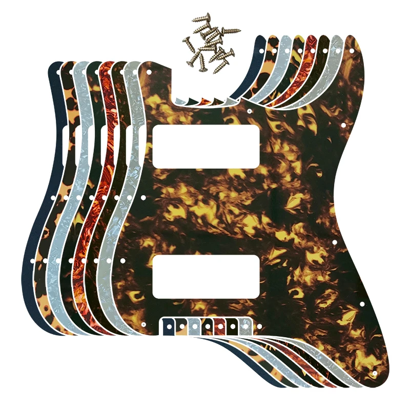 Fei Man-Strat Guitar Pickguard, Great Quality Guitar For US, 11 Screw Hole, 2 P90 Humbuckers, Multiple Colors, Flame Pattern