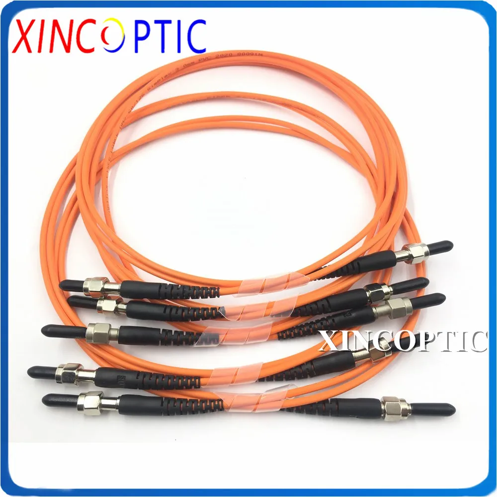 5Pcs SMA-SMA OM1 50/125 Simplex 1/2/3/5/M,PVC Jacket,3.0 mm SMA905 Multimode Ceramic Ferrule Fiber Optic Patch Cord Connector