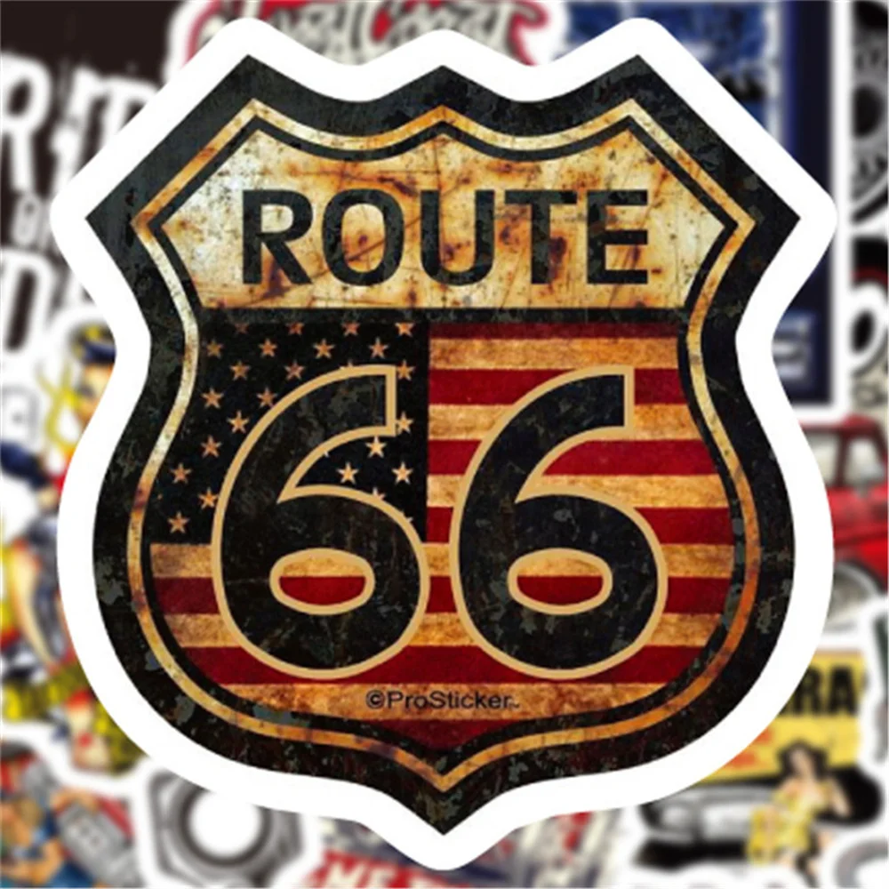 10/30/50PCS Retro Style 80s Car Creative Helmet DIY Sticker Sticker Scrapbook Skateboard Guitar Bicycle Toy Sticker Wholesale