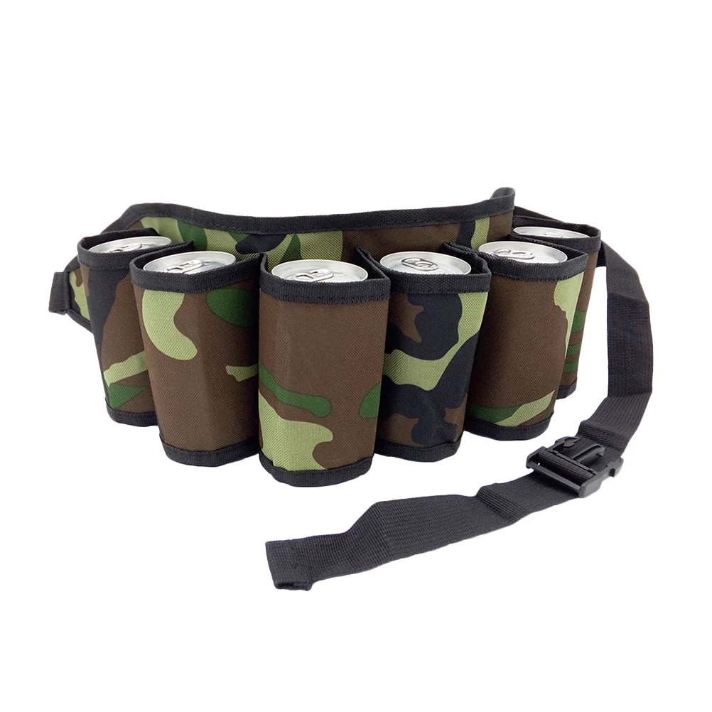 

Mountaineering Outdoor Beer Belt Drink Backpack Tableware Set for Carrying 6 Bottles of Beer Outdoor Supplies(Camouflage)