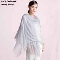 400S/Class 100%Cashmere Scarf Luxury brand Women Fashion Ring Cashmere Shawl Thin Summer Winter  Ladies Soft Long Cashmere Scarf - Image 2