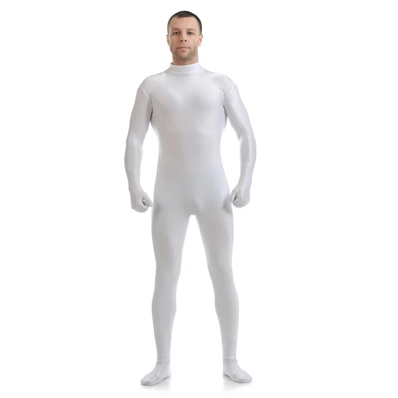 Czarny kombinezon Zentai męskie chłopięce całe ciało Zentai body dla dorosłych druga skóra kombinezony Supersuits elastan Unitard Catsuit — zdjęcie 3