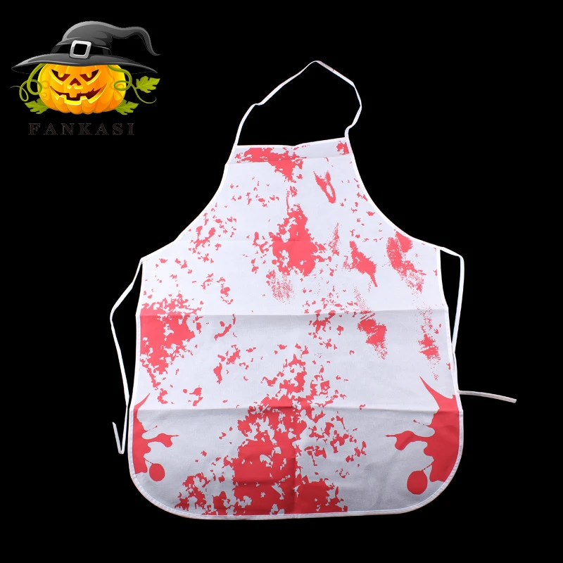 Adult Horror Apron Halloween Bloody Butcher Cosplay Accessories 2022 Ghost Festival Printed Blood Scary Apron Realistic Costumes