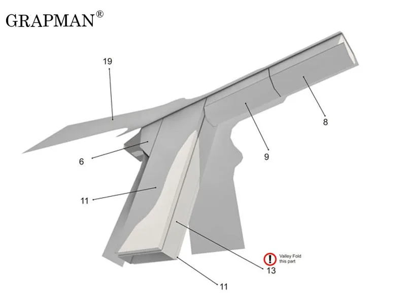 1:1 Colt M1911 Assembled Paper Model Handmade DIY Paper Model 3D Model Guns